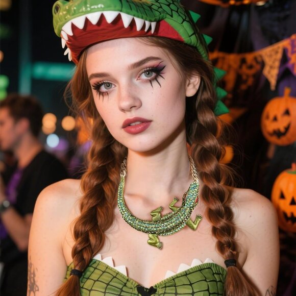 Delicate Gothic Crystal Statement Necklace - Gift-Ready in Exquisite Packaging - Picture 2 of 7